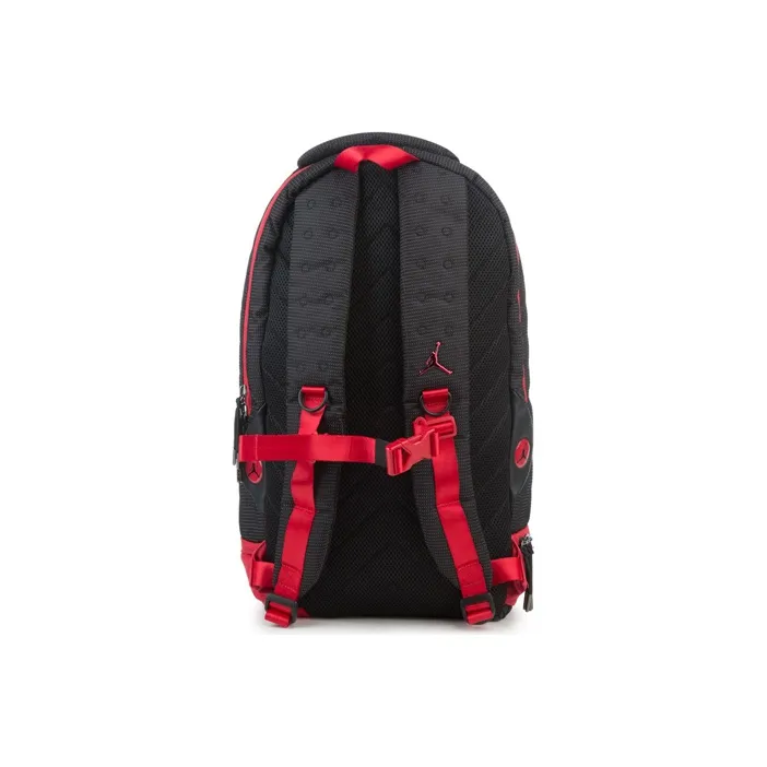 Jordan Polyester Basketball Bag Backpack Unisex Bred Black Red-4