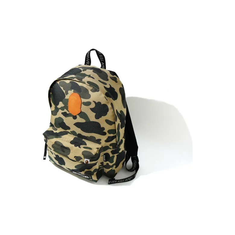 A BATHING APE OUTDOOR PRODUCTS Collaboration Bape Fabric Backpack Regular Unisex Green Yellow-1
