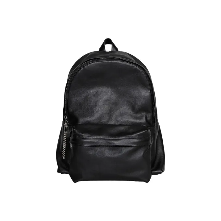 CELINE Cow Leather Backpack Medium Size Men's Black-0