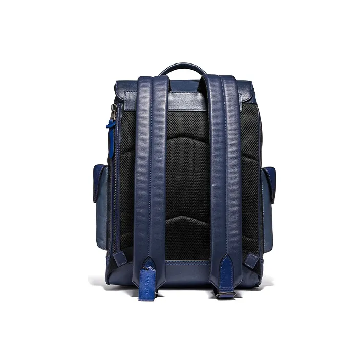COACH Rivington Coated Canvas Travel Bag Backpack Tubas Men's Dark Blue-2