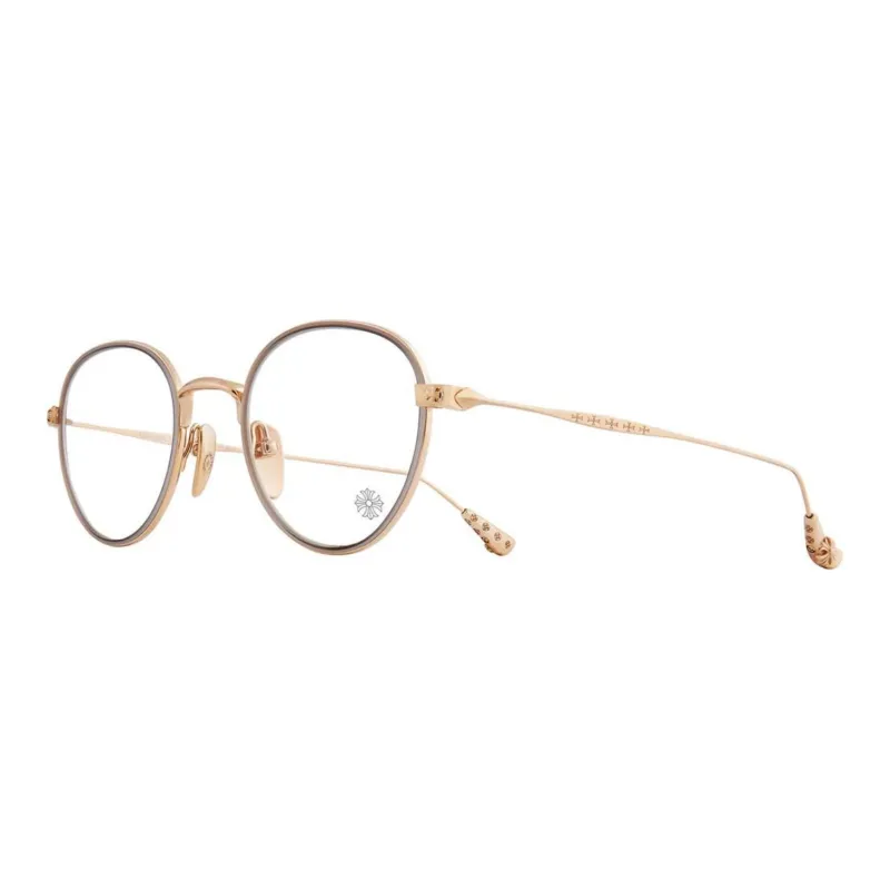 Chrome Hearts Alloy Round Eyeglass Frames Unisex-5