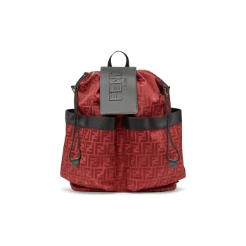 FENDI Jacquard Backpack Men's Red
