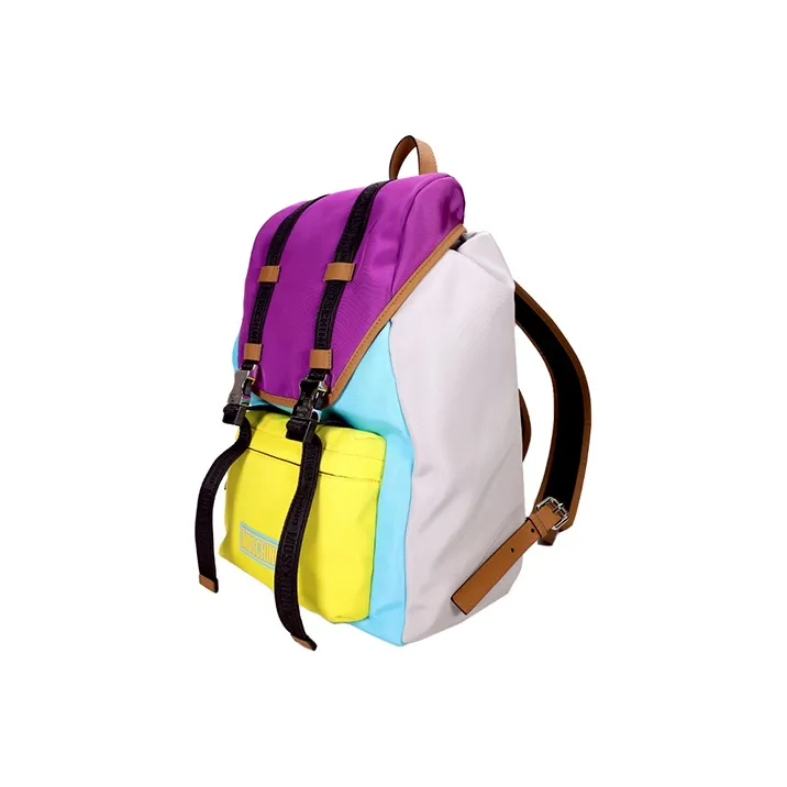 MOSCHINO Nylon Fabric Travel Bags Backpack Men's Multicolor-2
