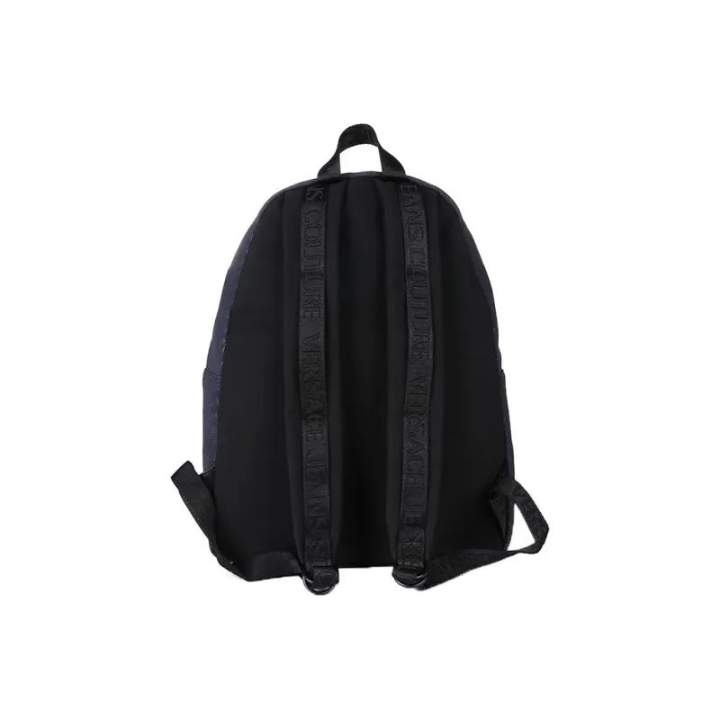 FANSIZHE Jeans Couture Artificial Leather Backpack Unisex Dark Blue-2