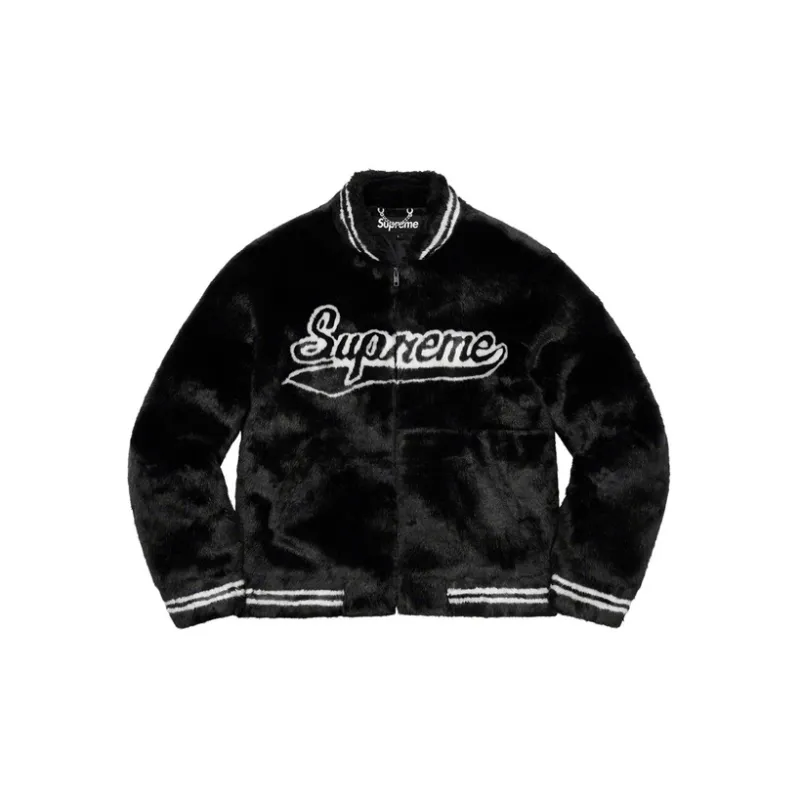 Supreme Faux Fur Varsity Jacket - Cheap Rcj Jordan Outlet
