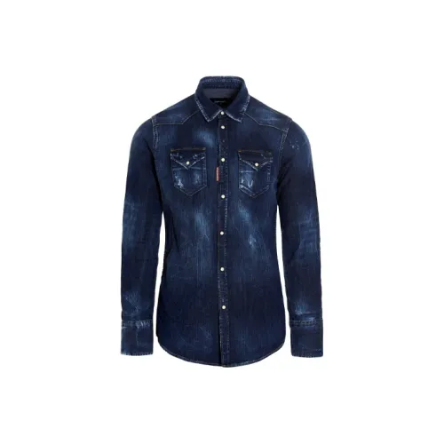 DSQUARED 2 Shirts Men Blue