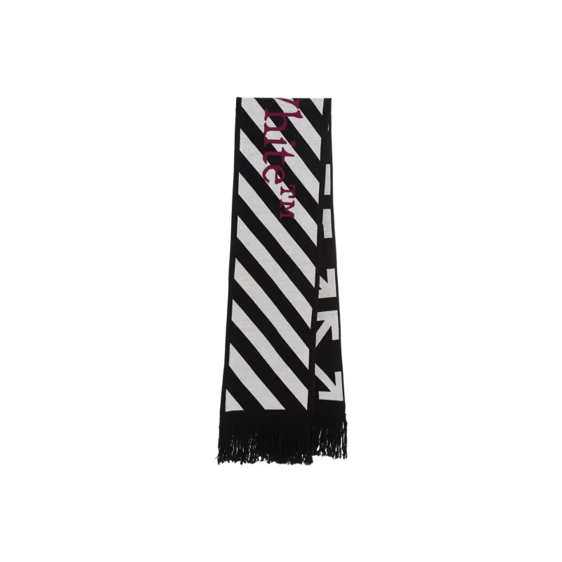 OFF WHITE Scarves Unisex Black/White-1