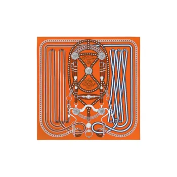 HERMES Silk Scarves Women's Caramel