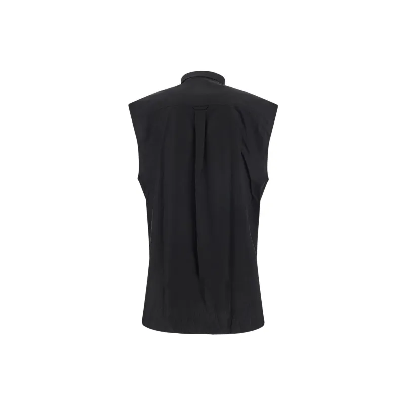 Burberry Panel Detailed Sleeveless Poplin Shirt-1