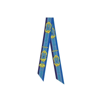 HERMES Twilly Silk Scarves Women's Blue