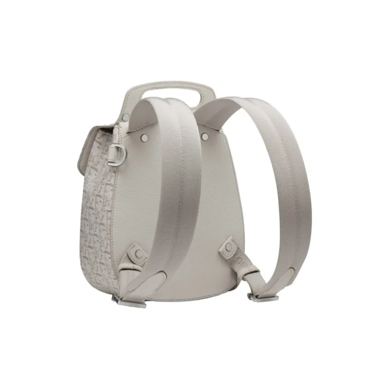DIOR Saddle Canvas With Leather Backpack Mini Women's Beige-2