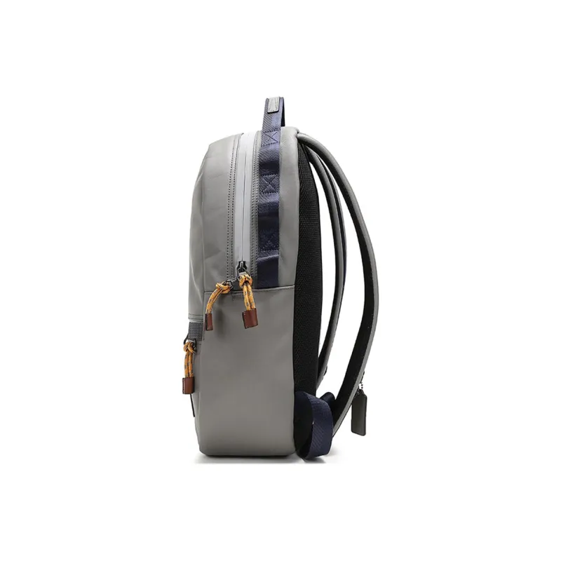 COACH Pacer Smooth Leather Backpack Men's Heather Gray-2