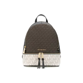 MICHAEL KORS Leather Backpack Medium Size Women's Brown