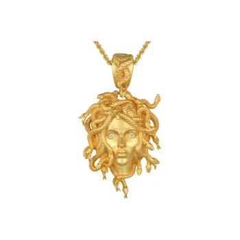 APORRO Copper Plated 14K Zircon Pendant Star Same Style For Gift Unisex Gold