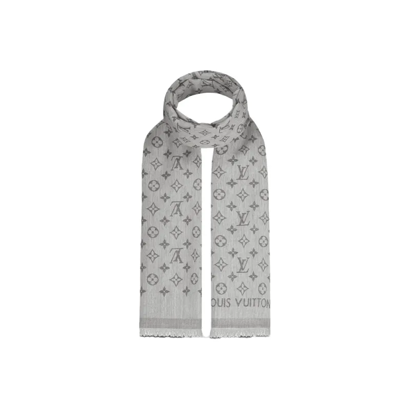 LOUIS VUITTON Knit Scarves Men's Light Gray-0