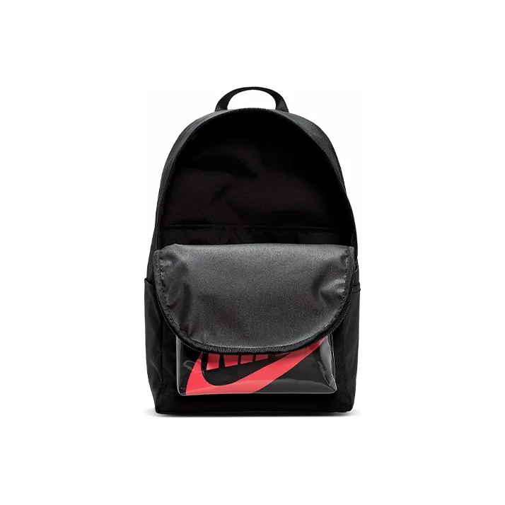 Nike Heritage Polyester Backpack Regular Unisex Black Red-2