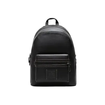 COACH Academy Leather Backpack Large Size Men's Black