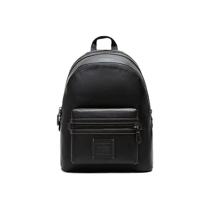 COACH Academy Leather Backpack Large Size Men's Black-0