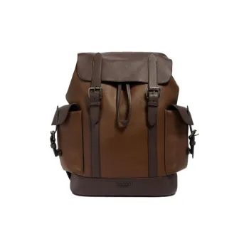 COACH Hudson Leather Backpack Medium Size Men's Brown Gradient