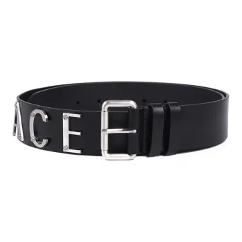 VERSACE Leather Belts Men Black