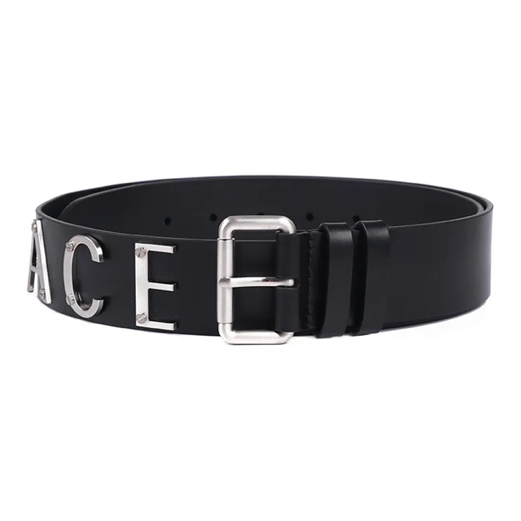 VERSACE Leather Belts Men Black-0