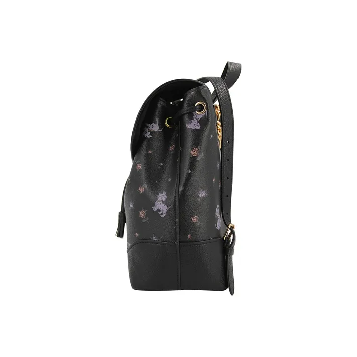COACH X Disney Elle Leather Backpack Medium Size Women's Black-2