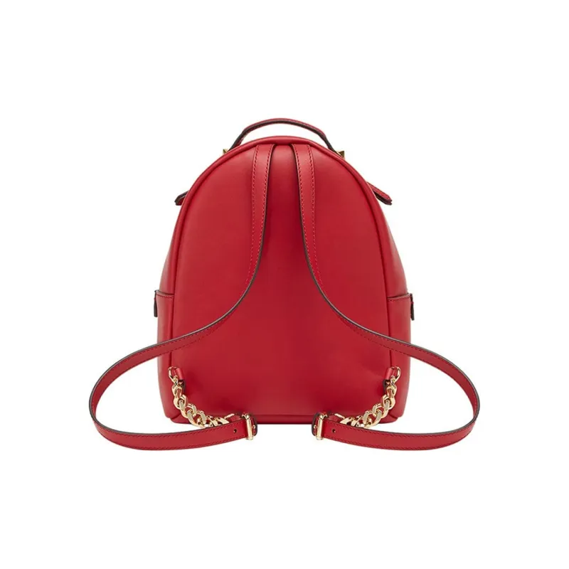 FENDI Cow Leather Backpack Women's Red-2