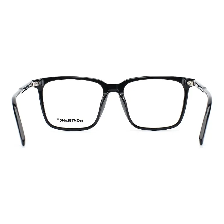 MONTBLANC Plate Frame Round Eyeglass Frames Unisex European Version, Black-3