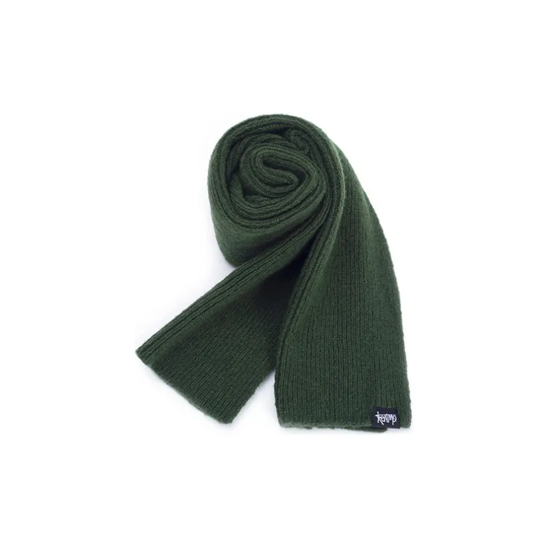 KENMO Knit Scarves Unisex Black/Khaki/Green-6