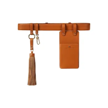 Elisabetta Franchi Leather Belts Unisex Brown