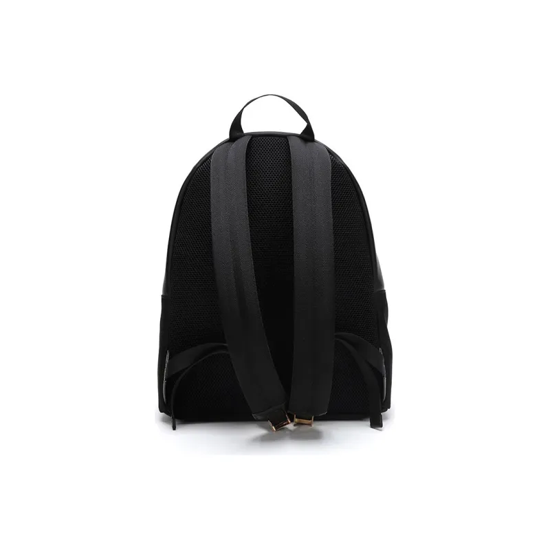 FENDI Nylon With Leather Backpack Men's Black-3