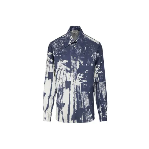 Alexander McQueen Shirts Men Marine Blue