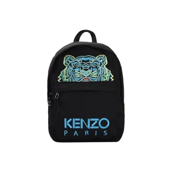 KENZO Polyester Canvas Backpack Large Size Unisex Black