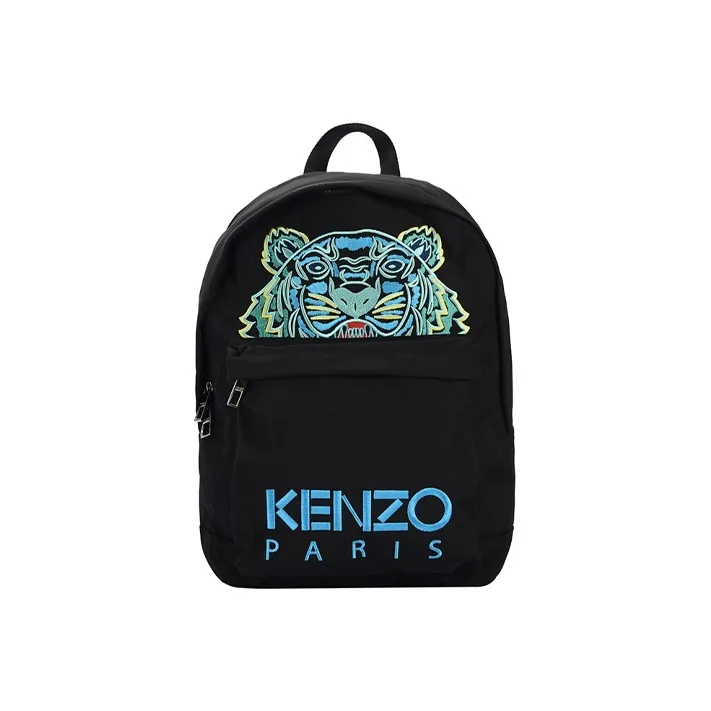 KENZO Polyester Canvas Backpack Large Size Unisex Black-0