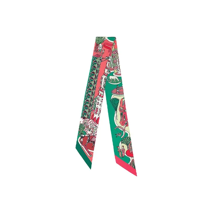HERMES Twilly Silk Scarves Women's Mint Green-0
