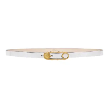 VERSACE Leather Belts Women's White