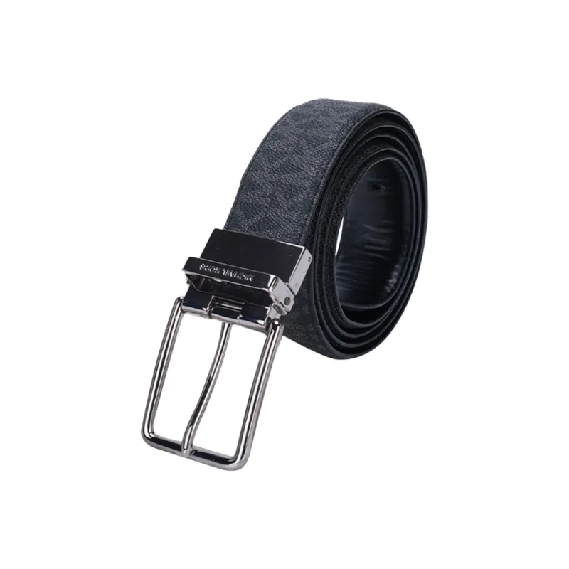 MICHAEL KORS Reversible Logo And Leather Belt-1