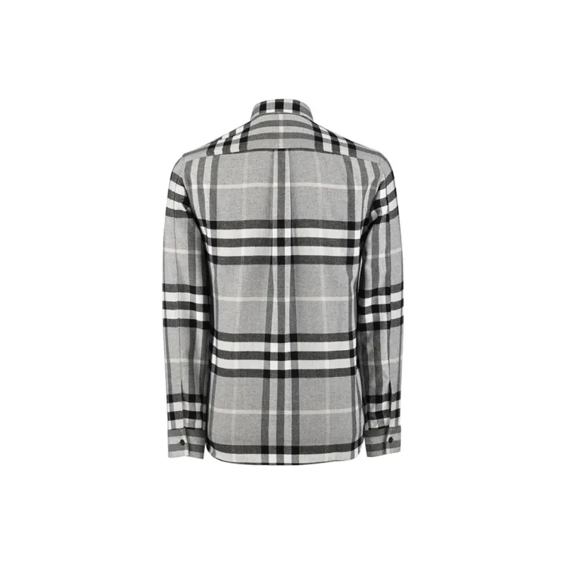 Burberry Shirt Men's Light Gray-1