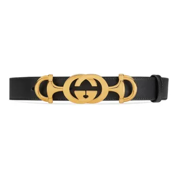 GUCCI Interlocking G Horsebit Belt Leather