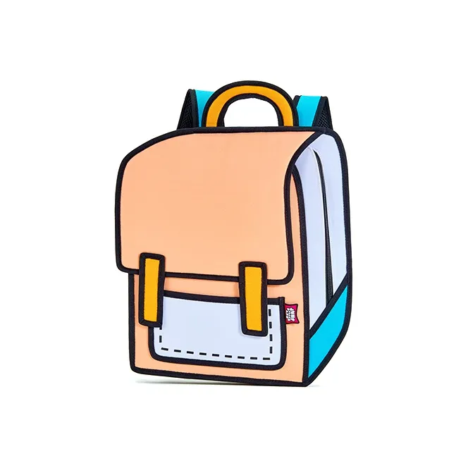 JumpFromPaper Polyester Comic Universe Backpack Large Size Unisex Cantaloupe Color-1