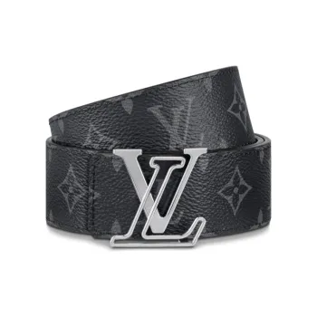 LOUIS VUITTON Cow Leather Leather Belts Unisex Width  4cm