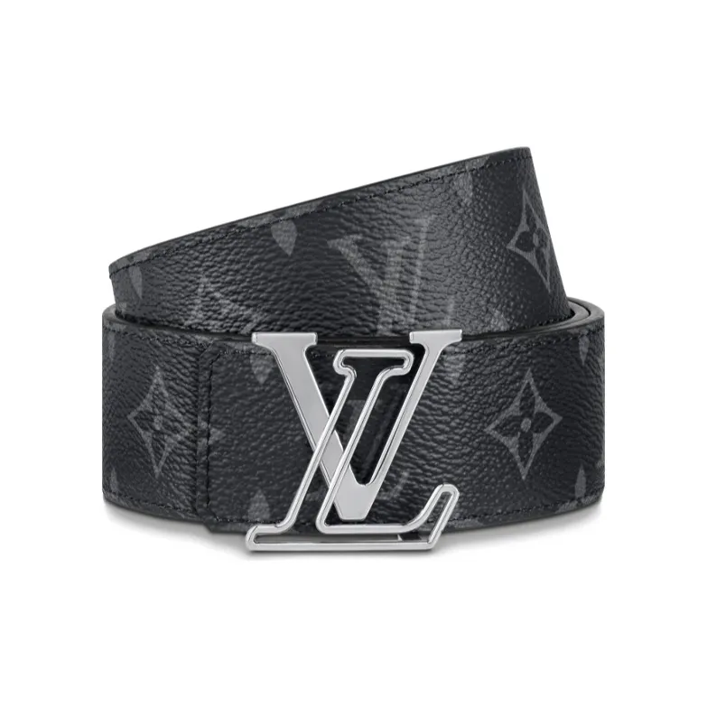 LOUIS VUITTON Cow Leather Leather Belts Unisex Width: 4cm-0