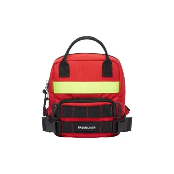 Balenciaga Recycled Nylon Portable Backpack Men's Red/Black