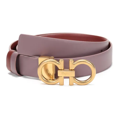 Ferragamo Leather Belts Women's Light Purple Brown