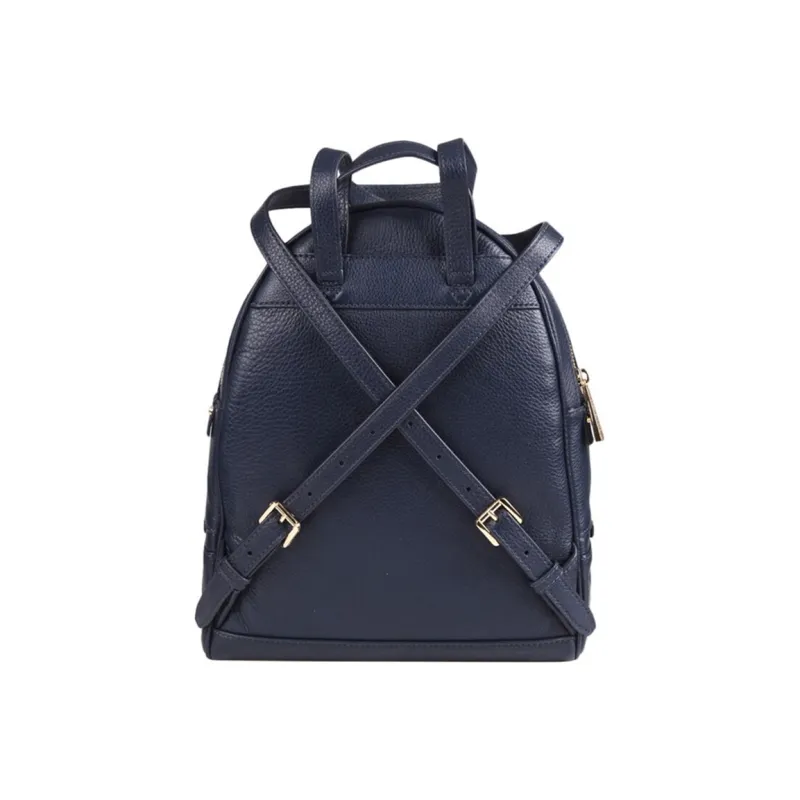MICHAEL KORS Rhea Zip Leather Backpack Medium Size Women's Marine Blue-3
