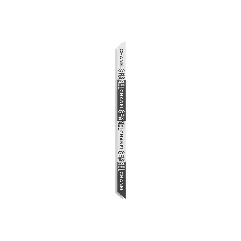 CHANEL Silk Scarves Unisex Black White-2
