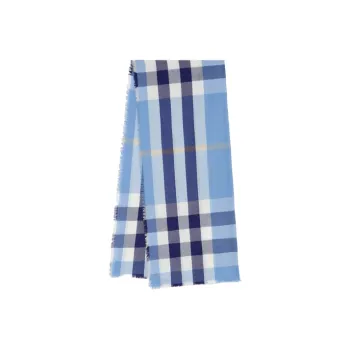 Burberry Knit Scarves Unisex British Bluebell Grass