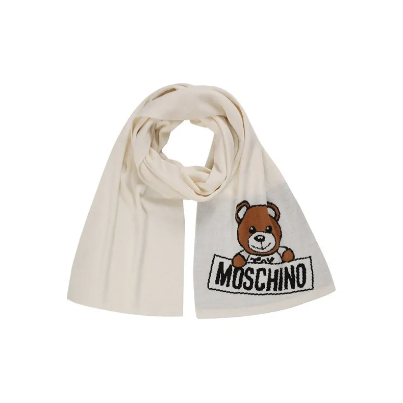 MOSCHINO Wool Knit Scarves Unisex-1