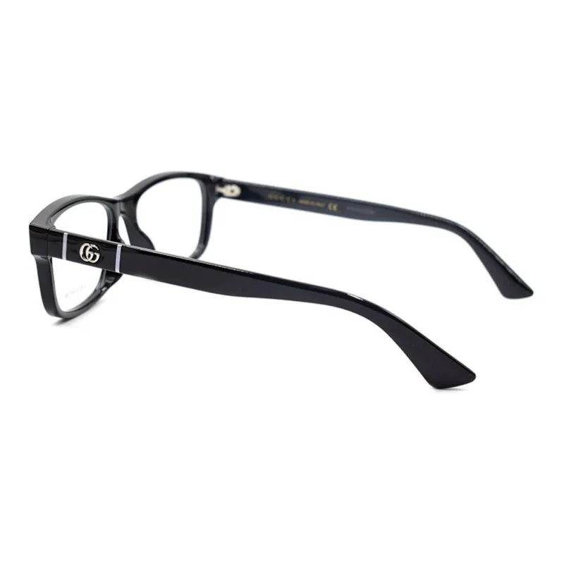 GUCCI Plate Frame Square Eyeglass Frames Men's Black-3