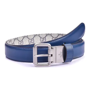 GUCCI Calfskin Double-Sided Pin Buckle Business Casual Leather Belts Men's
